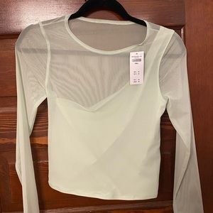 Abercrombie & Fitch NWT Mesh Long Sleeve top